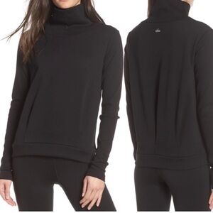 Alo Yoga Clarity Ribbed Mock Neck Sweatshirt